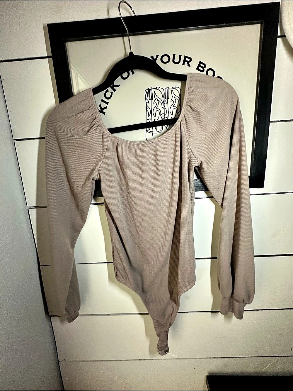 Altar’d State  Bodysuit Long Sleeve Brown